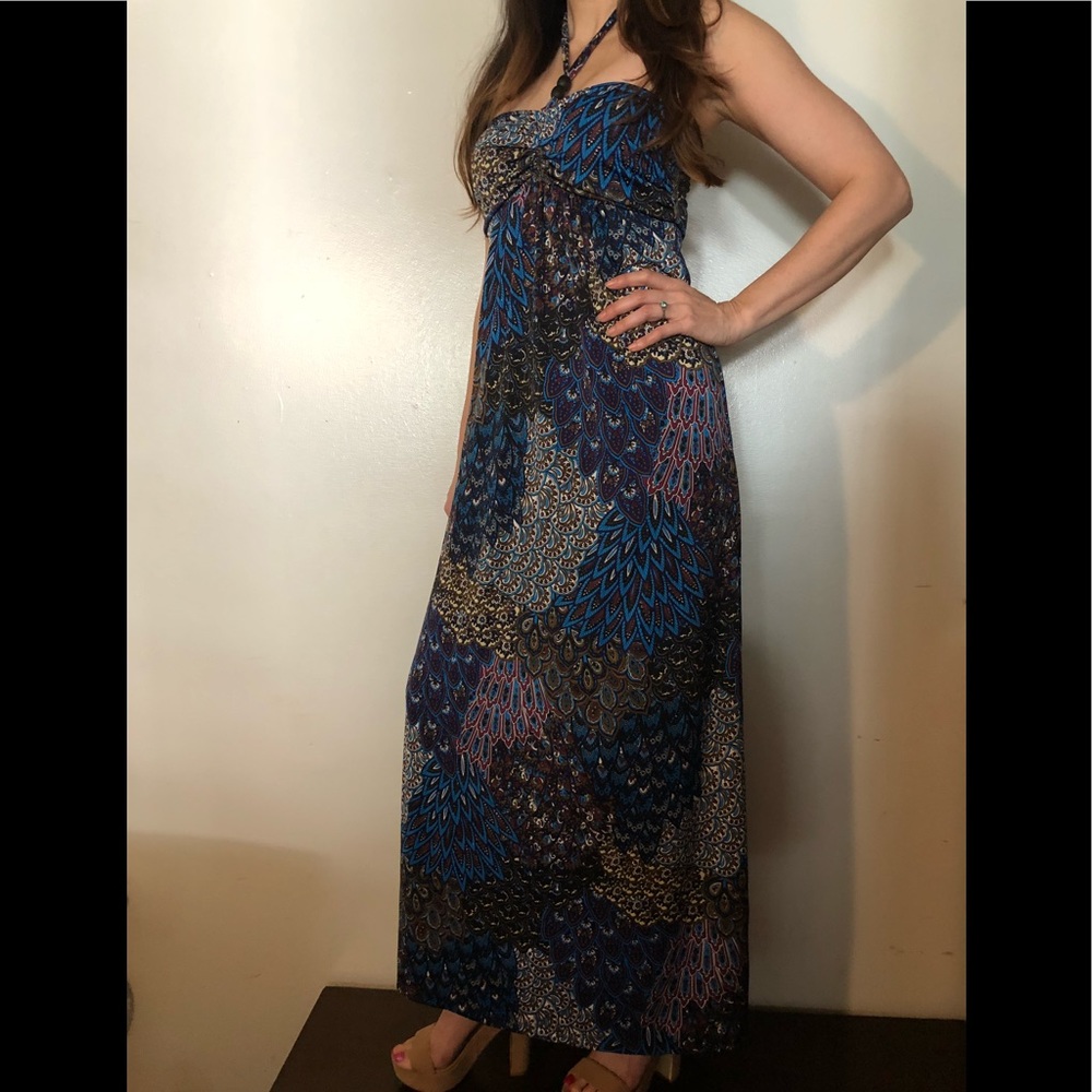Maxi Peacock dress by Hypnotik